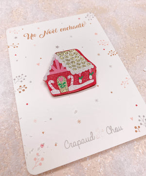 Broche de Noël Maison Pain d'épice - Crapaud Chou, le cadeau de naissance original et personnalisé