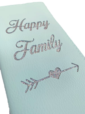 Protège livret de famille fait main "Happy Family" - Crapaud Chou, le cadeau de naissance original et personnalisé