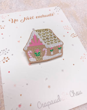 Broche de Noël Maison Pain d'épice - Crapaud Chou, le cadeau de naissance original et personnalisé