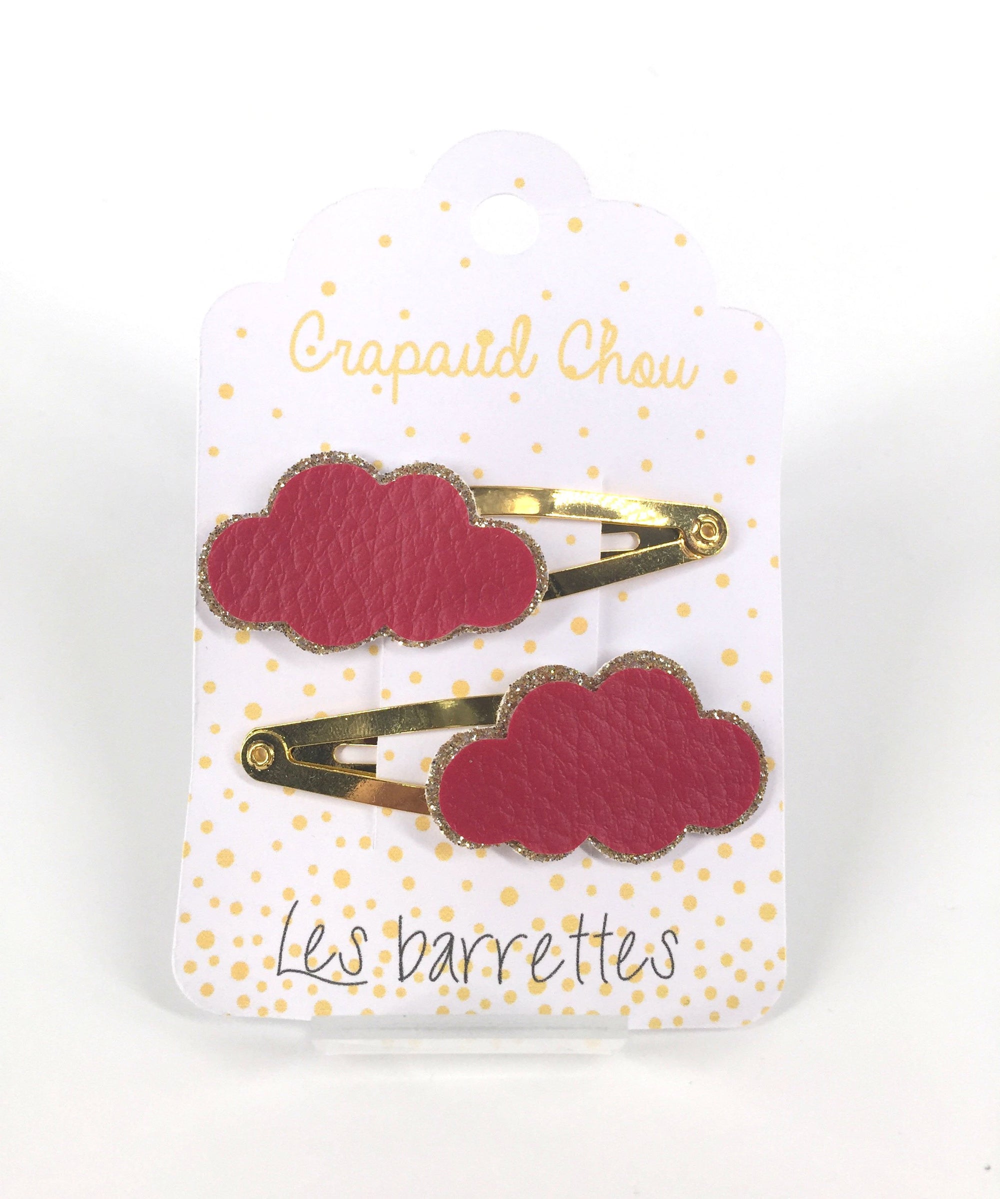 Les barrettes so cute Nuages - Crapaud Chou, le cadeau de naissance original et personnalisé
