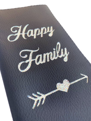 Protège livret de famille fait main "Happy Family" - Crapaud Chou, le cadeau de naissance original et personnalisé