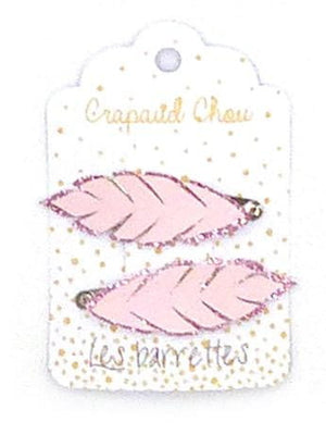 Les barrettes so cute Plume - Crapaud Chou, le cadeau de naissance original et personnalisé